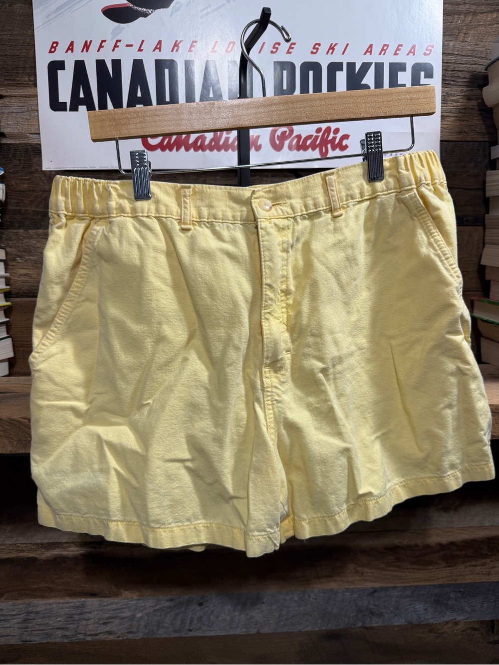 VINTAGE St. Michael Pale Yellow Cotton Shorts